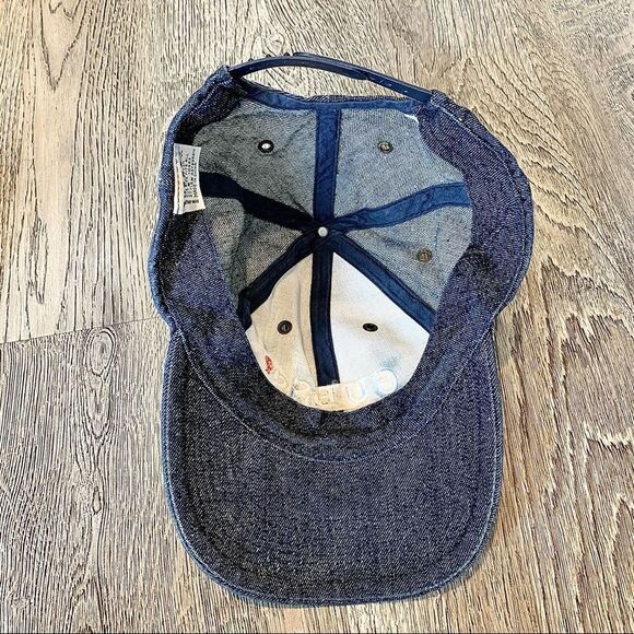 GUESS Vintage 90s Jeans Blue Denim 100% Cotton Cap Hat Adjustable Adult. - Picture 6 of 7